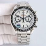 Omega Speedmaster 9900 Movement Chronograph 316L Steel White Watch